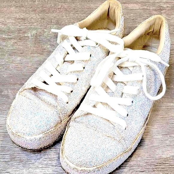 ALDO Etilivia Glitter Shoe Sneakers White size 6 - Picture 5 of 9